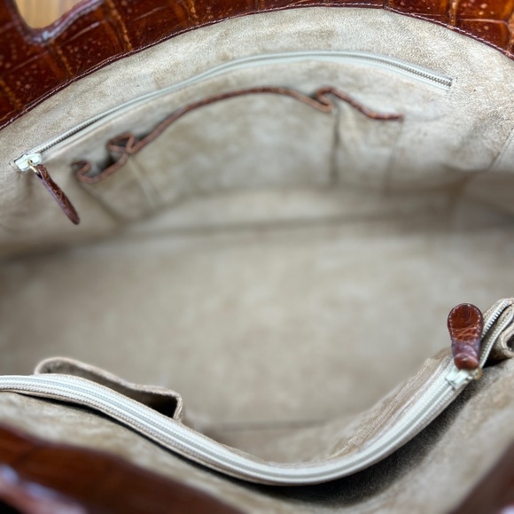 Nancy Gonzalez Linen Crocodile Leather Tote Handbag - Picture 10 of 11